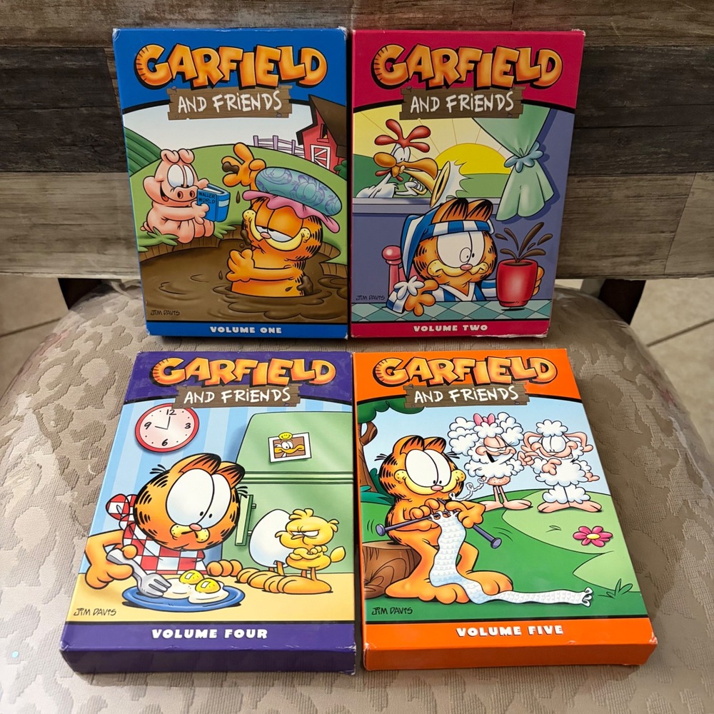 Garfield and Friends DVD Lot Volumes 1 2 4 5 Animated Cartoon Series Set